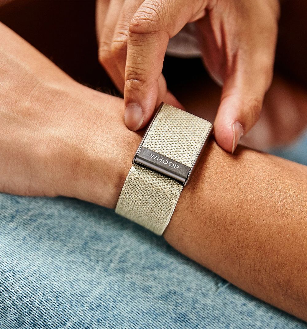WHOOP band worn on a wrist